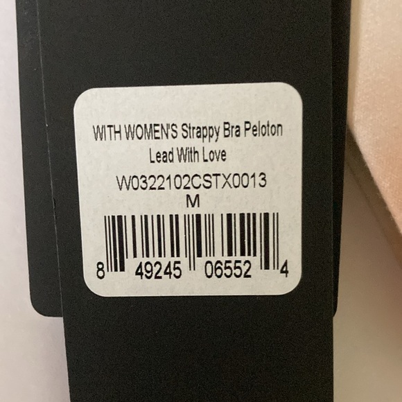 Peloton WITH Strappy Sports Bra Lead With Love Rainbow Tie Dye Size M - Picture 3 of 8